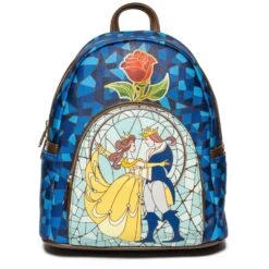 Loungefly Disney Beauty And The Beast - Stain Glass US Exclusive Mini Backpack