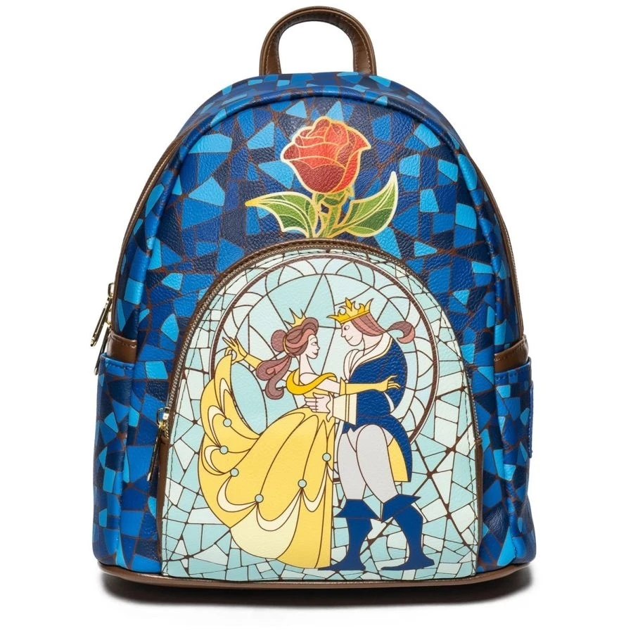 Loungefly Disney Beauty And The Beast - Stain Glass US Exclusive Mini Backpack 3 Loungefly Disney Beauty And The Beast - Stain Glass US Exclusive Mini Backpack