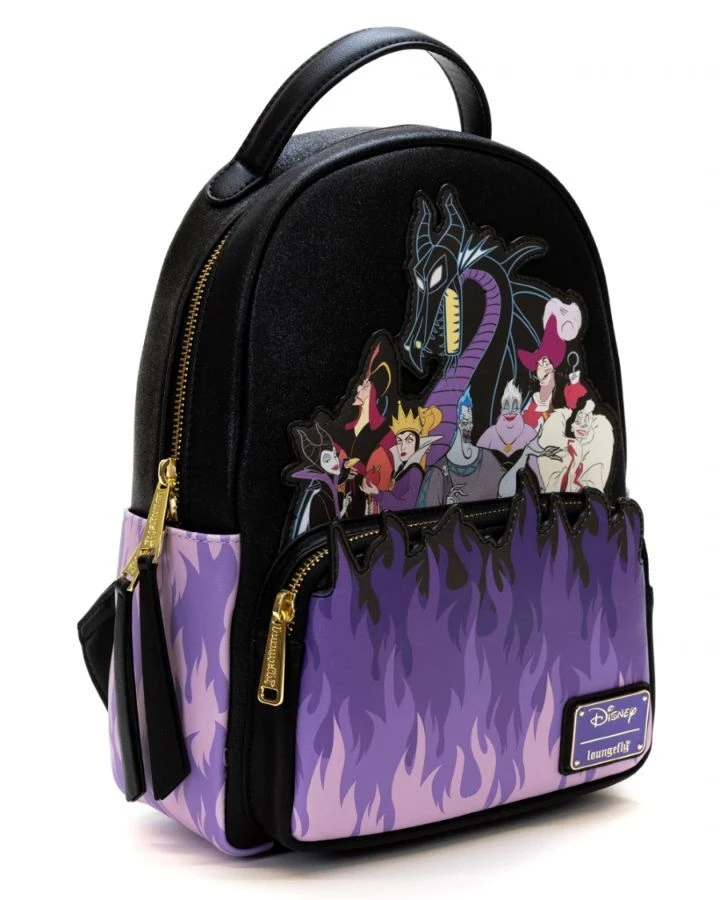 Loungefly Disney - Villains Purple Flame US Exclusive Mini Backpack 4 Loungefly Disney - Villains Purple Flame US Exclusive Mini Backpack - Image 2
