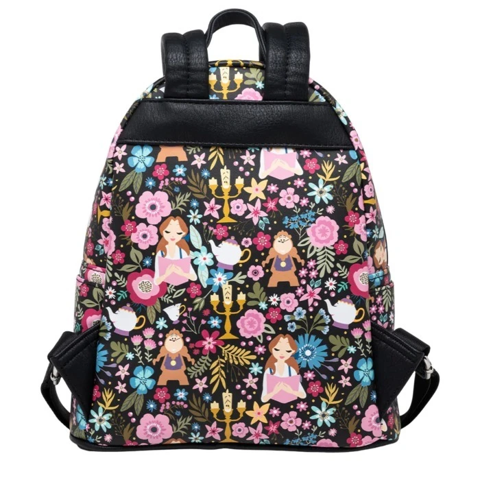 Loungefly Disney Beauty And The Beast - Belle Floral Mini Backpack 4 Loungefly Disney Beauty And The Beast - Belle Floral Mini Backpack - Image 2