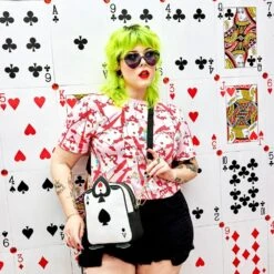 Loungefly Disney Alice In Wonderland - Ace Of Spades Crossbody Bag 13 Loungefly Disney Alice In Wonderland - Ace Of Spades Crossbody Bag -Disney LOUWDTB2586 5