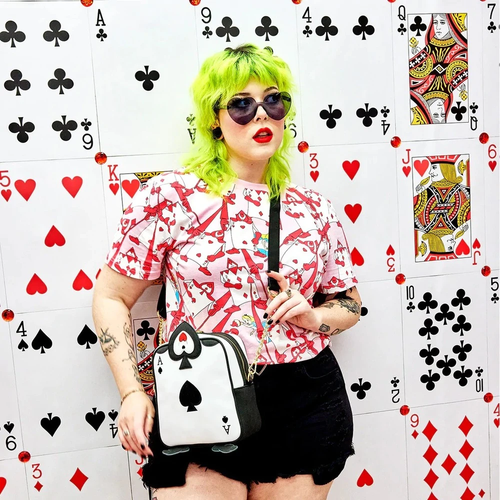 Loungefly Disney Alice In Wonderland - Ace Of Spades Crossbody Bag 8 Loungefly Disney Alice In Wonderland - Ace Of Spades Crossbody Bag - Image 6