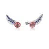 Marvel Couture Kingdom - Captain America Wings Stud Earrings Silver -Disney ME034