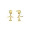 Marvel Couture Kingdom - Guardians Of The Galaxy Baby Groot Drop Earrings Yellow Gold -Disney ME037