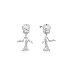 Marvel Couture Kingdom - Guardians Of The Galaxy Baby Groot Drop Earrings Silver