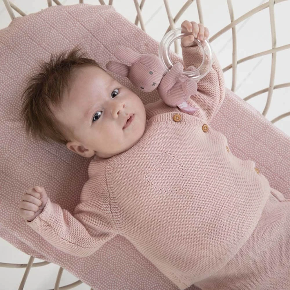 Miffy Ribbed - Miffy Ring Rattle Pink 5 Miffy Ribbed - Miffy Ring Rattle Pink - Image 3