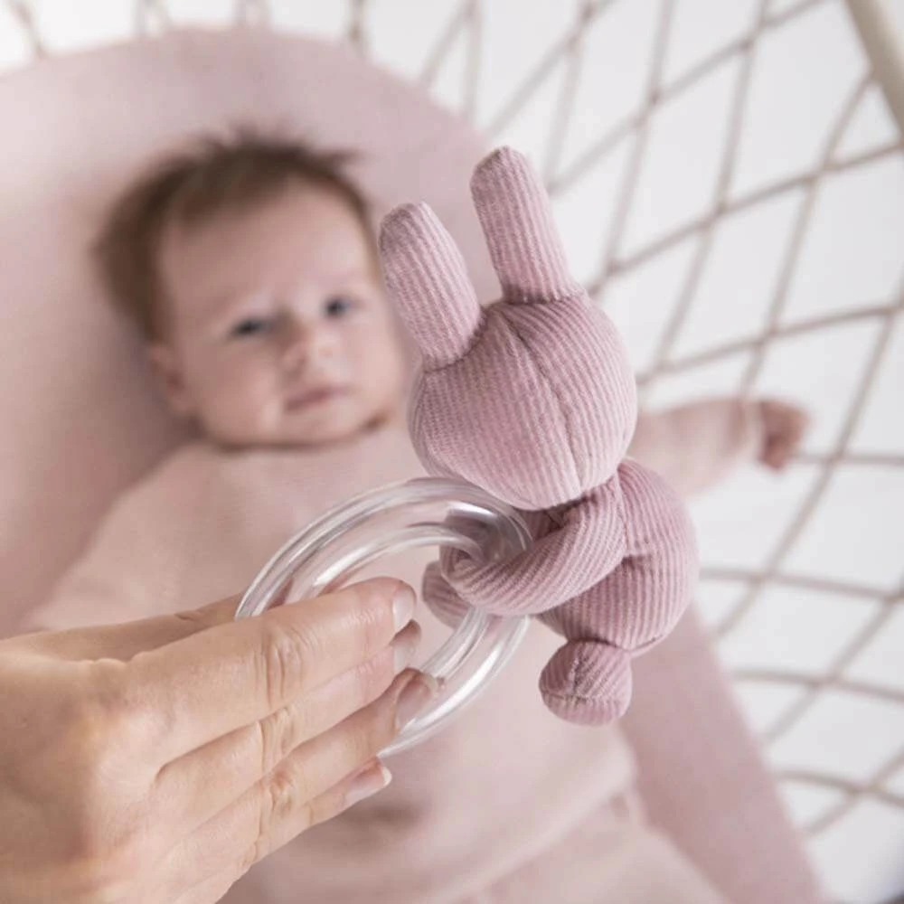 Miffy Ribbed - Miffy Ring Rattle Pink 6 Miffy Ribbed - Miffy Ring Rattle Pink - Image 4