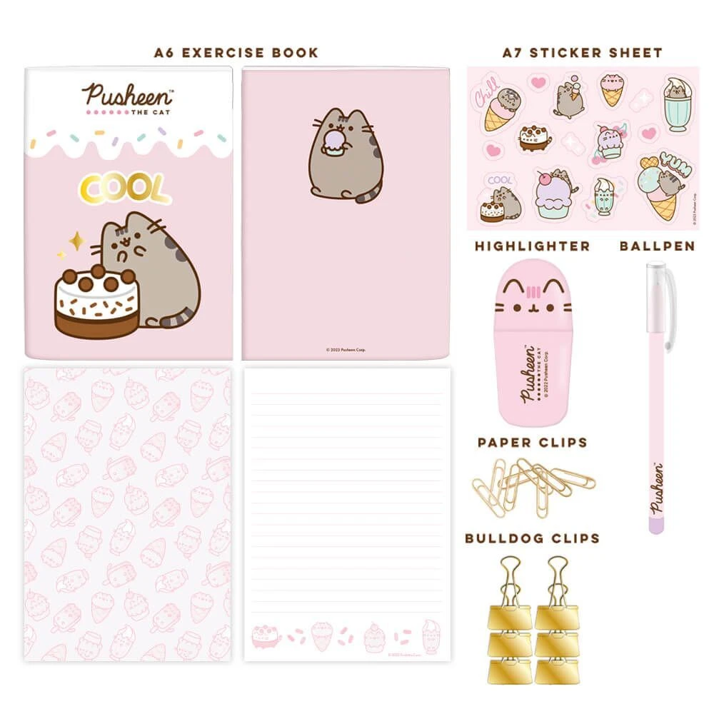 Pusheen Ice Cream - Stationery Set 4 Pusheen Ice Cream - Stationery Set - Image 2
