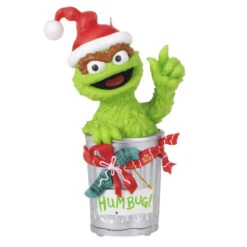 2022 Hallmark Keepsake Ornament - Sesame Street Oscar The Grouch Peekbuster With Motion-Activated Sound