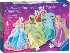 Ravensburger Puzzle 10,12,14,16pc - Disney Princess Loving Life Large Shaped Puzzle