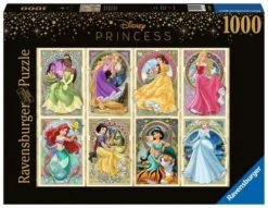 Ravensburger Puzzle 1000pc - Disney Art Nouveau Princesses
