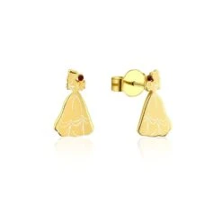 Disney Couture Kingdom - Beauty And The Beast - Belle Stud Earrings Yellow Gold