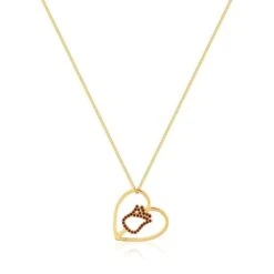Disney Couture Kingdom - Beauty And The Beast - Enchanted Rose Necklace Yellow Gold