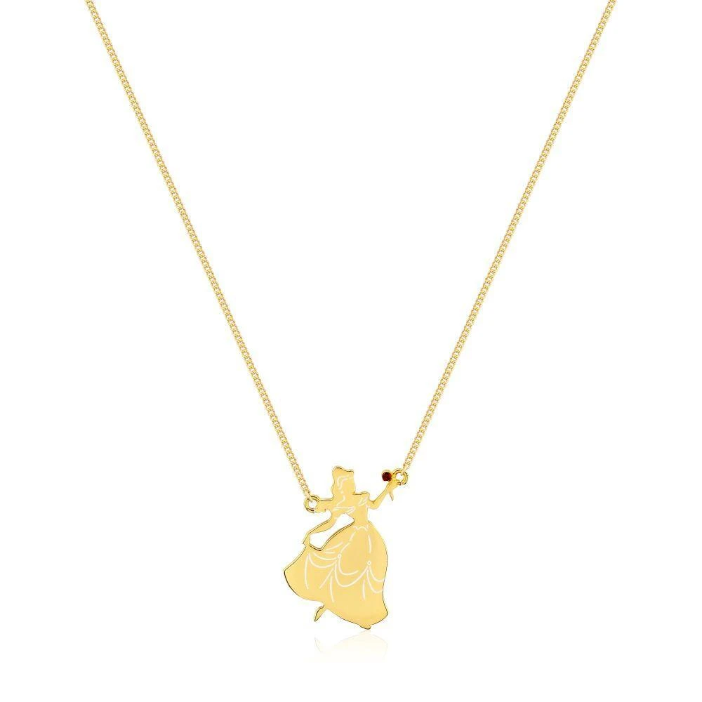 Disney Couture Kingdom - Beauty And The Beast - Belle Enchanted Rose Necklace Yellow Gold 3 Disney Couture Kingdom - Beauty And The Beast - Belle Enchanted Rose Necklace Yellow Gold