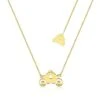Disney Couture Kingdom - Cinderella - Pumpkin Carriage Necklace Yellow Gold