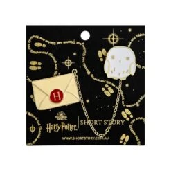 Harry Potter X Short Story Enamel Pin - Hogwarts Letter & Hedwig