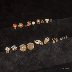 Harry Potter X Short Story Earrings - Platform 9 3/4 - Gold -Disney SSWBE HP 2205 2