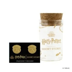 Harry Potter X Short Story Earrings - Platform 9 3/4 - Gold