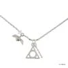 Harry Potter X Short Story Necklace - Deathly Hallows - Silver -Disney SSWBN HP 2201SI