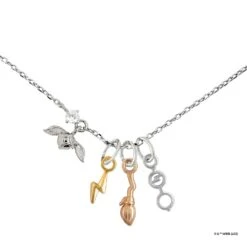 Harry Potter X Short Story Necklace - Harry Trio - Silver