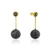 Disney Couture Kingdom - Star Wars - Death Star Drop Earrings Yellow Gold And Gunmetal Plated -Disney SWE009