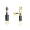Disney Couture Kingdom - Star Wars - Darth Vader And Luke Skywalker Lightsaber Stud Earrings Yellow Gold And Gunmetal Plated 2 Disney Couture Kingdom - Star Wars - Darth Vader And Luke Skywalker Lightsaber Stud Earrings Yellow Gold And Gunmetal Plated -Disney SWE016