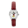 The Original Mickey Collection Watch - Silver + Croc Red 25mm -Disney TA56722