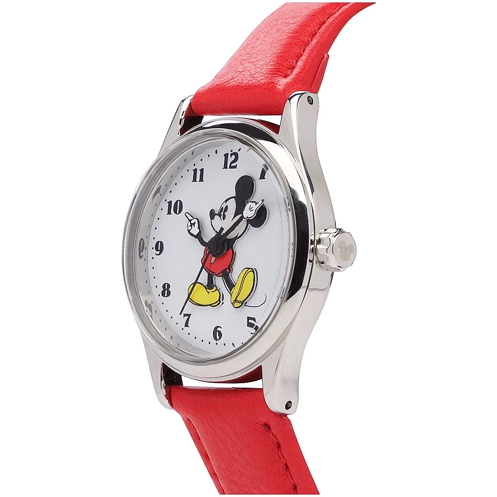 The Original Mickey Collection Watch - Silver + Red 34mm 4 The Original Mickey Collection Watch - Silver + Red 34mm - Image 2