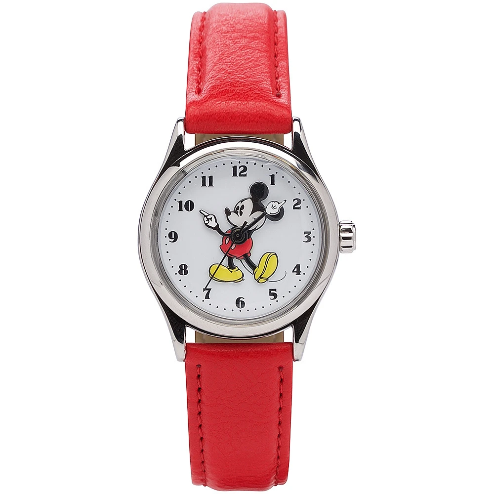 The Original Mickey Collection Watch - Silver + Red 34mm 3 The Original Mickey Collection Watch - Silver + Red 34mm